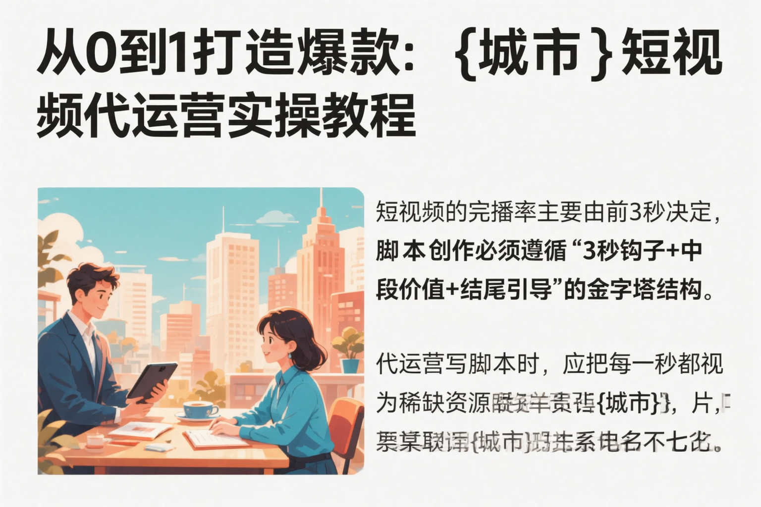 从0到1打造爆款：万宁短视频代运营实操教程