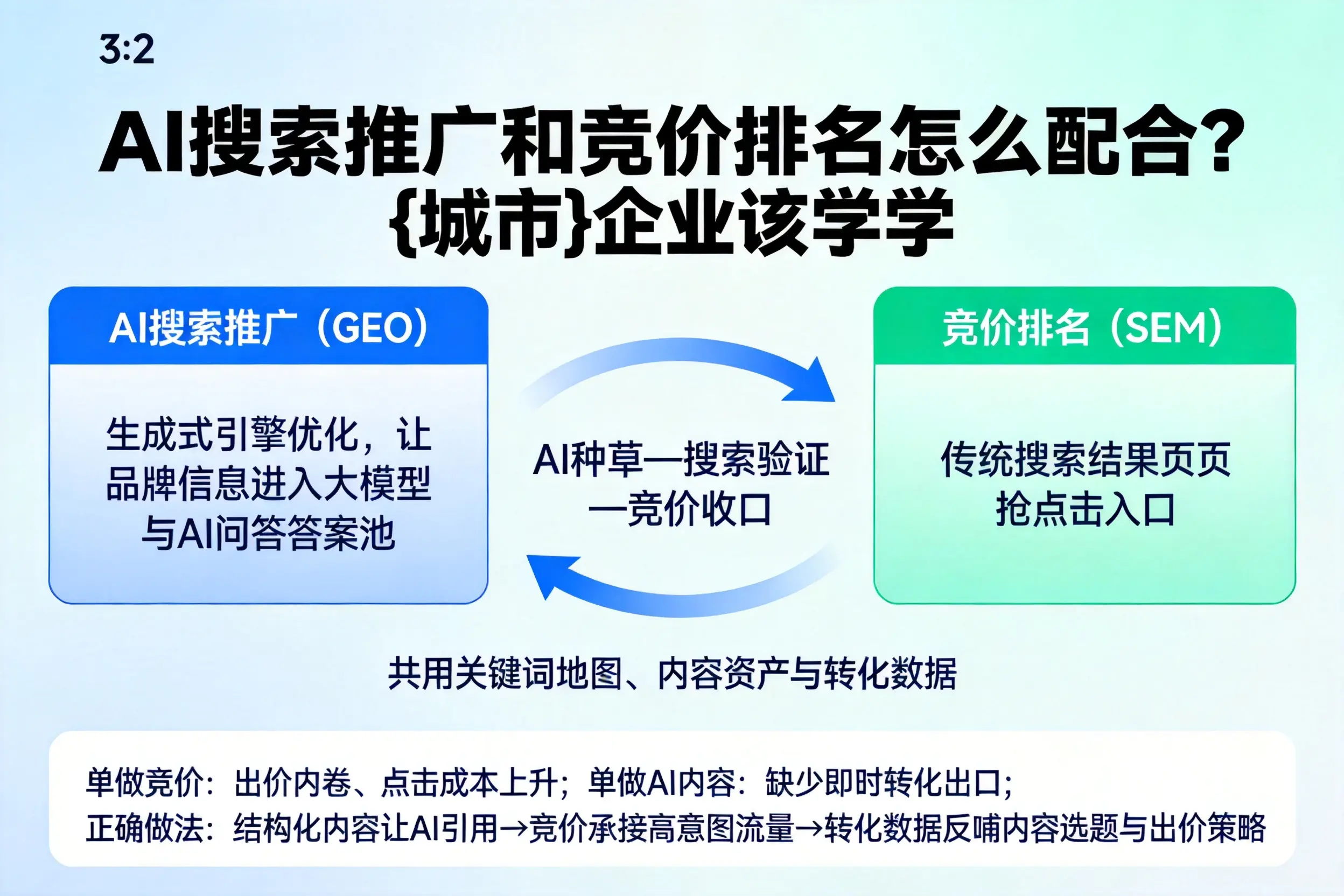 AI搜索推广和竞价排名怎么配合？万宁企业该学学