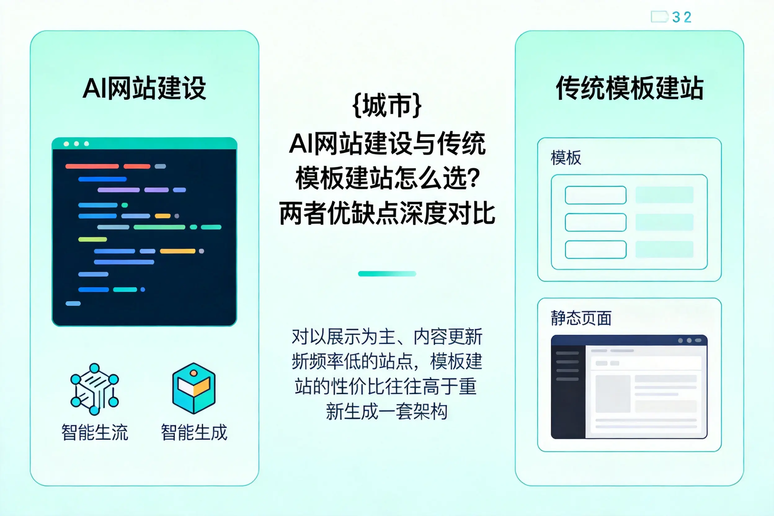 万宁AI网站建设与传统模板建站怎么选?两者优缺点深度对比