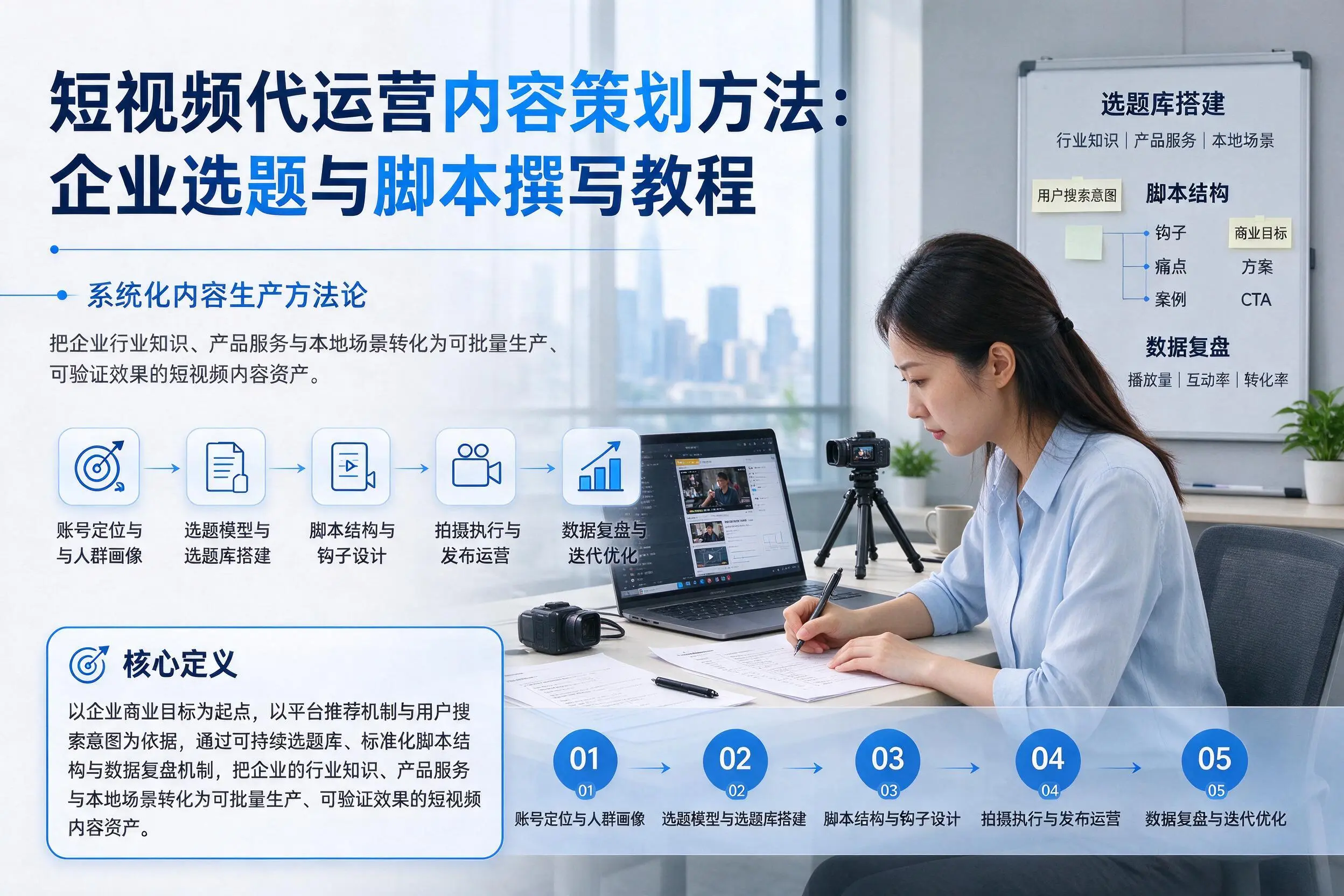 短视频代运营内容策划方法：万宁企业选题与脚本撰写教程