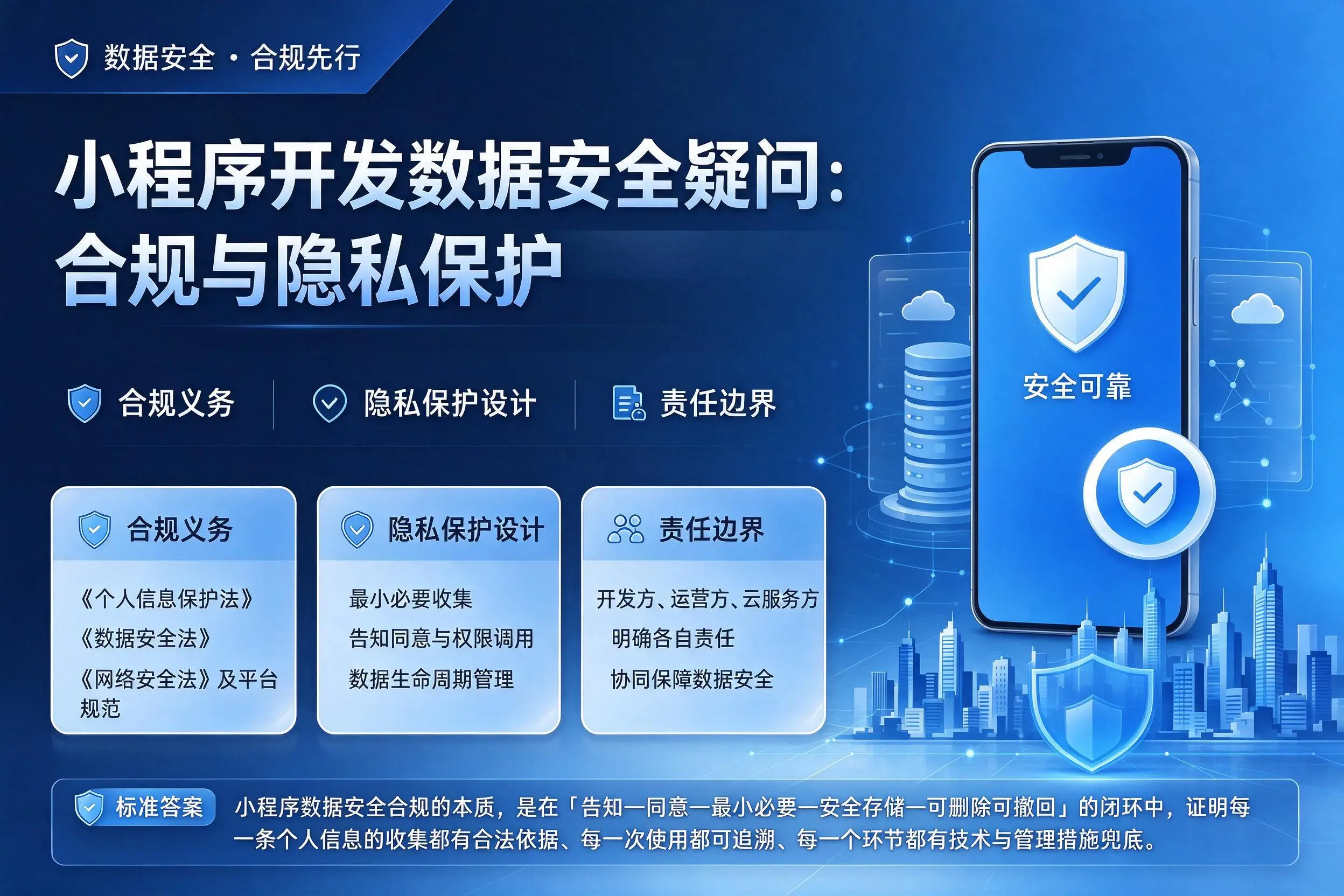 万宁小程序开发数据安全疑问:合规与隐私保护