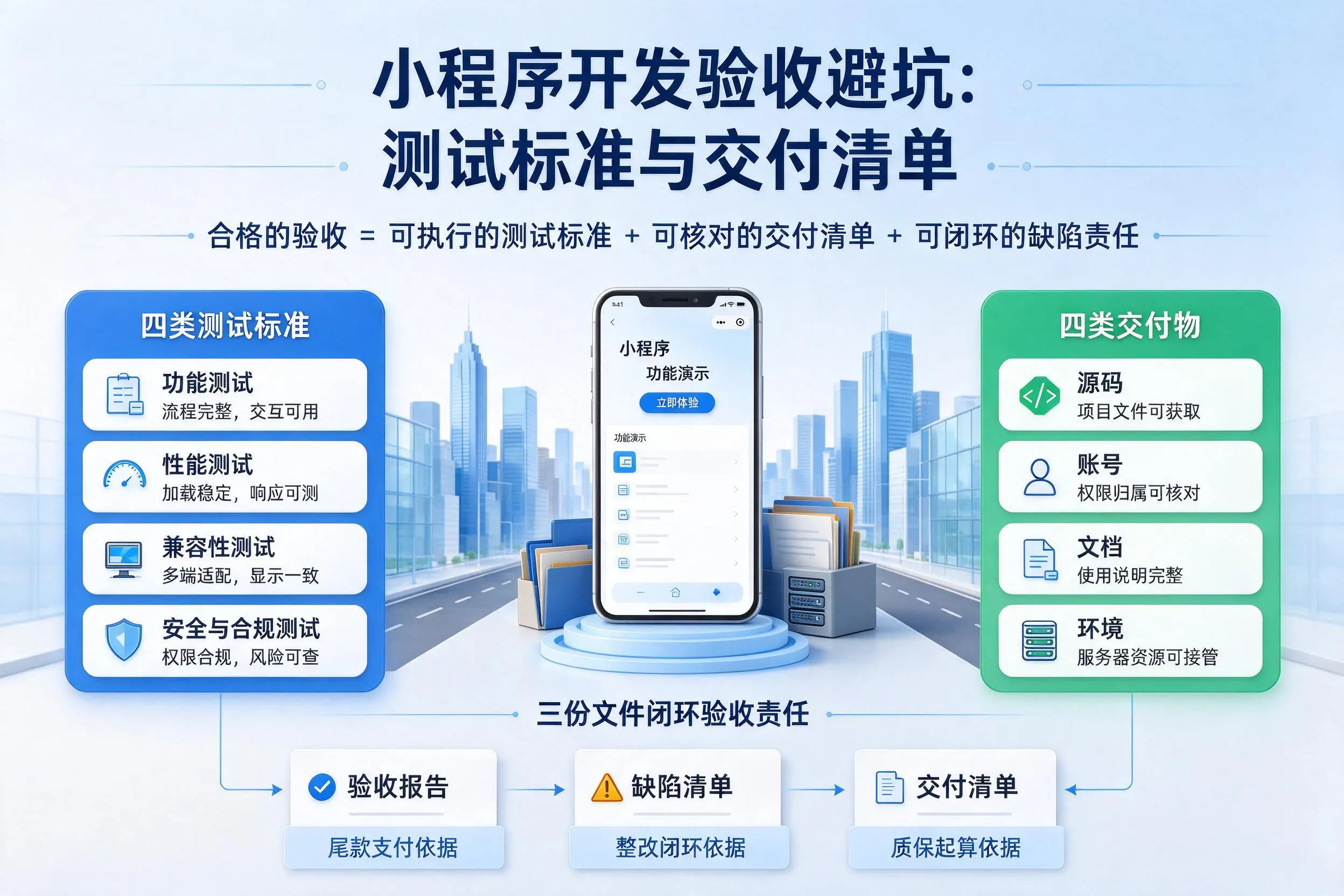 万宁小程序开发验收避坑:测试标准与交付清单