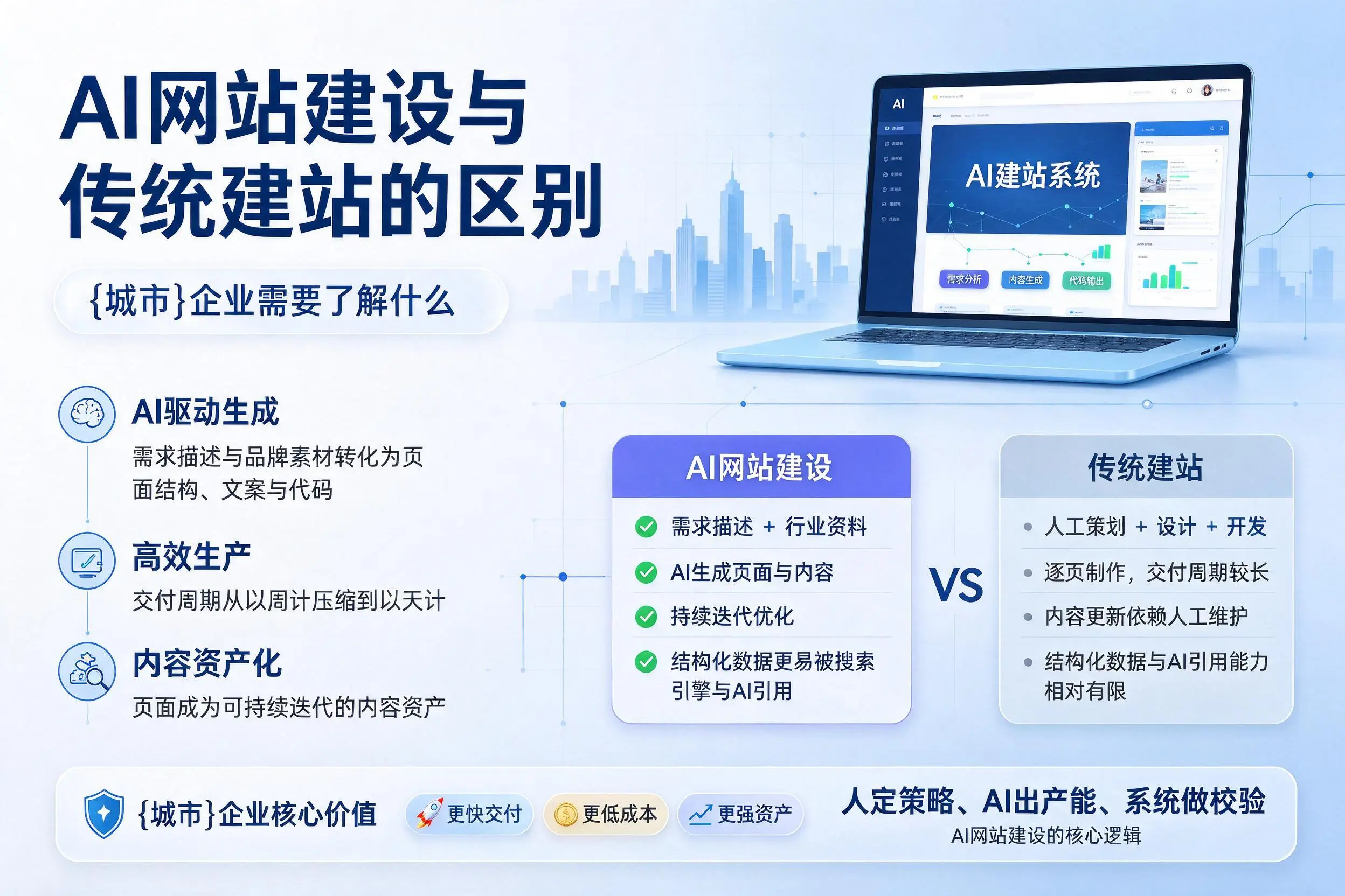 AI网站建设与传统建站的区别，万宁企业需要了解什么