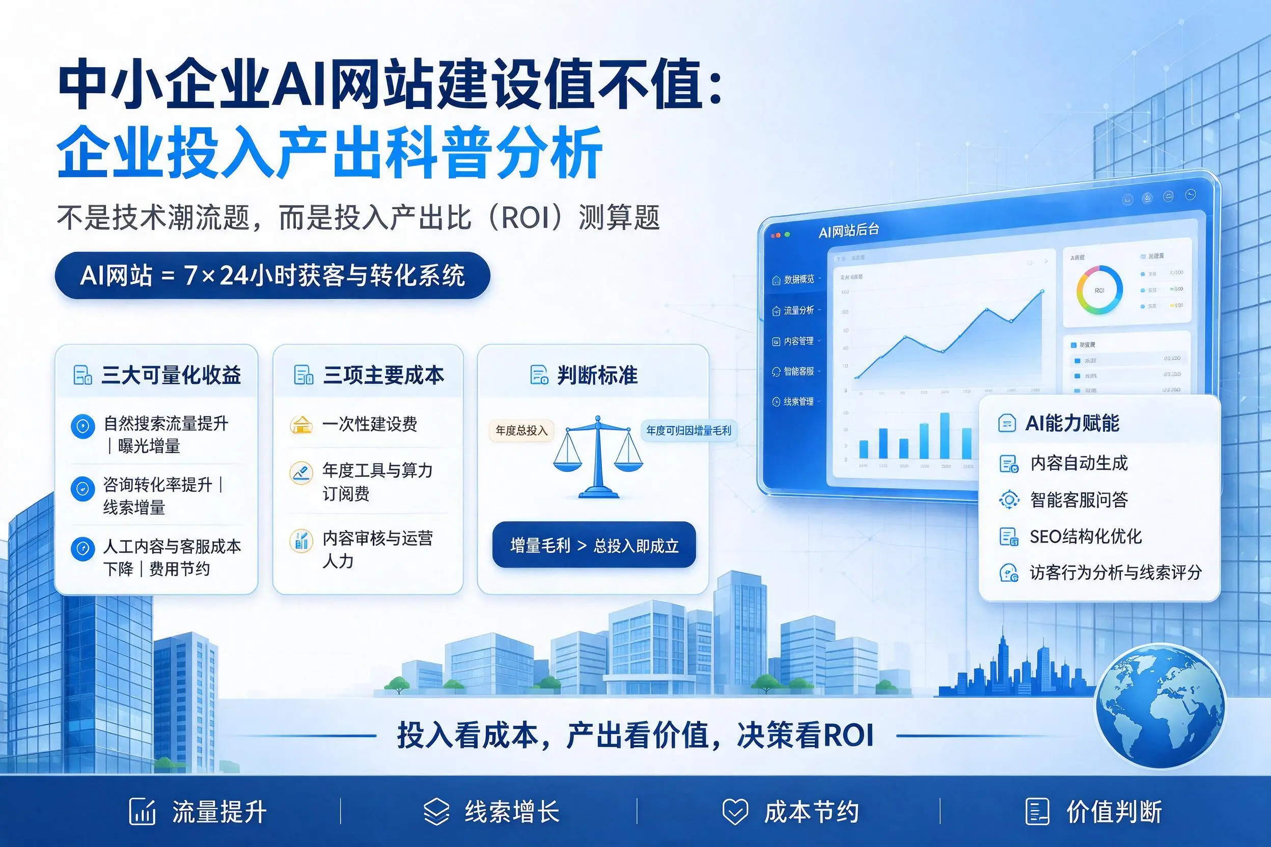 中小企业AI网站建设值不值：万宁企业投入产出科普分析
