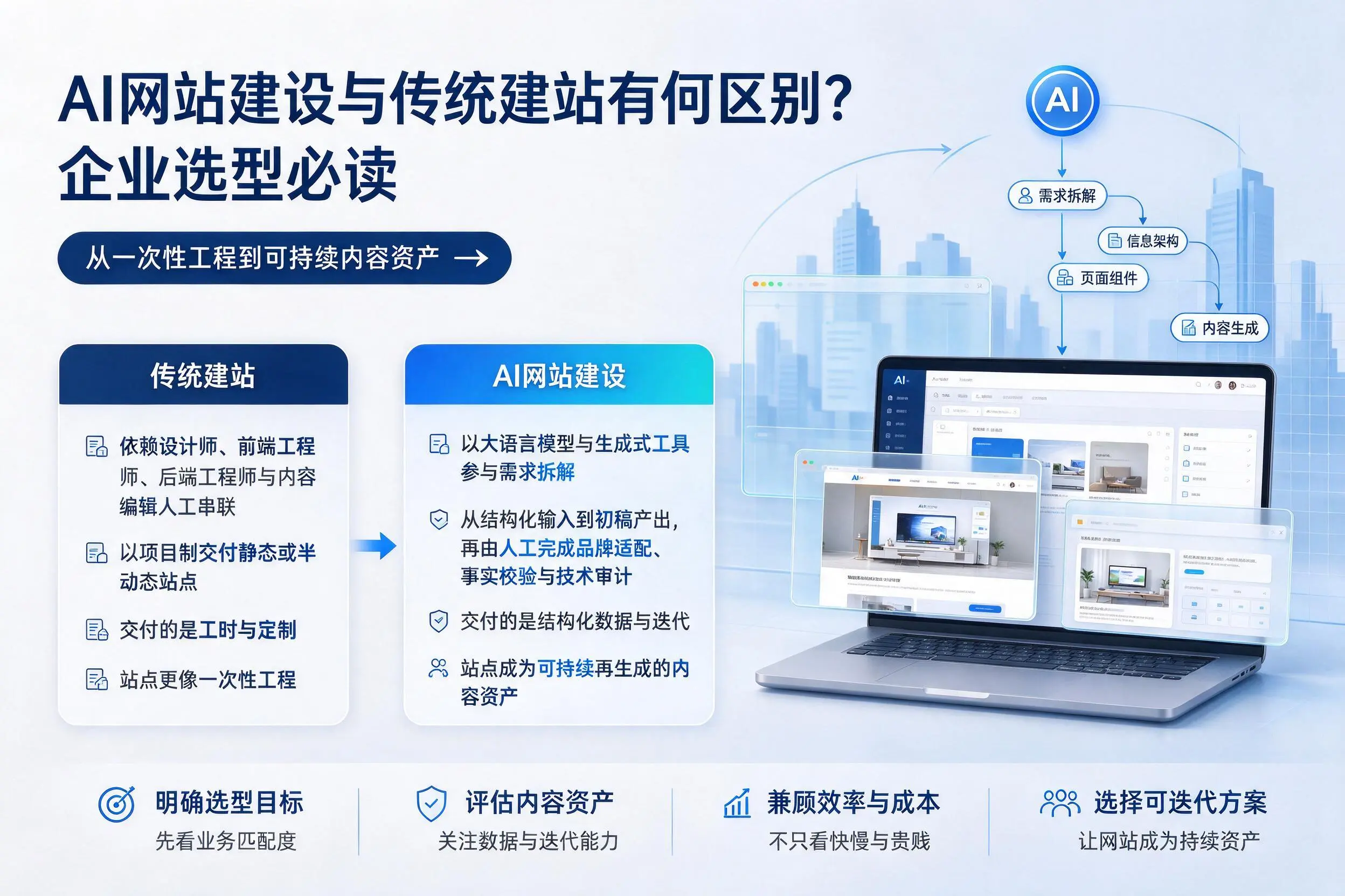 AI网站建设与传统建站有何区别?万宁企业选型必读