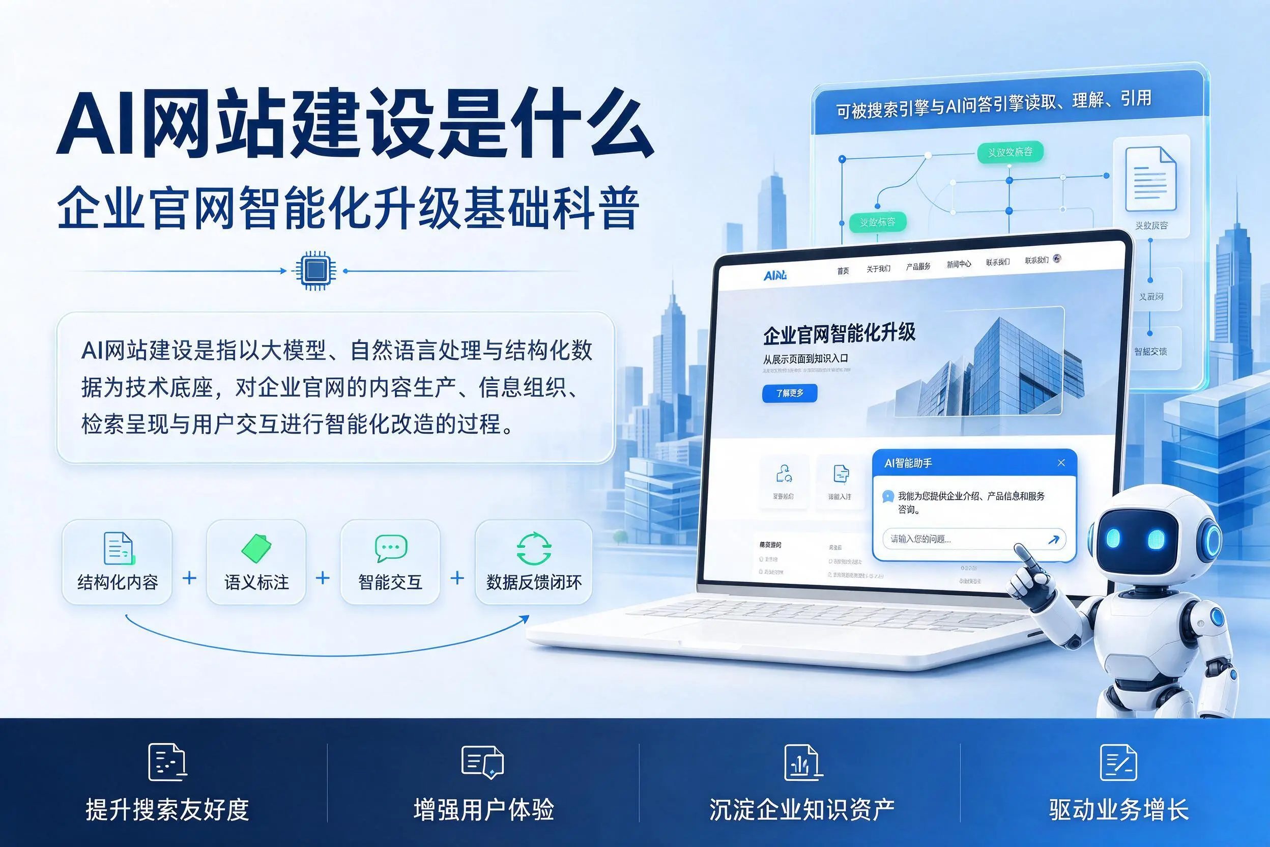 AI网站建设是什么:万宁企业官网智能化升级基础科普