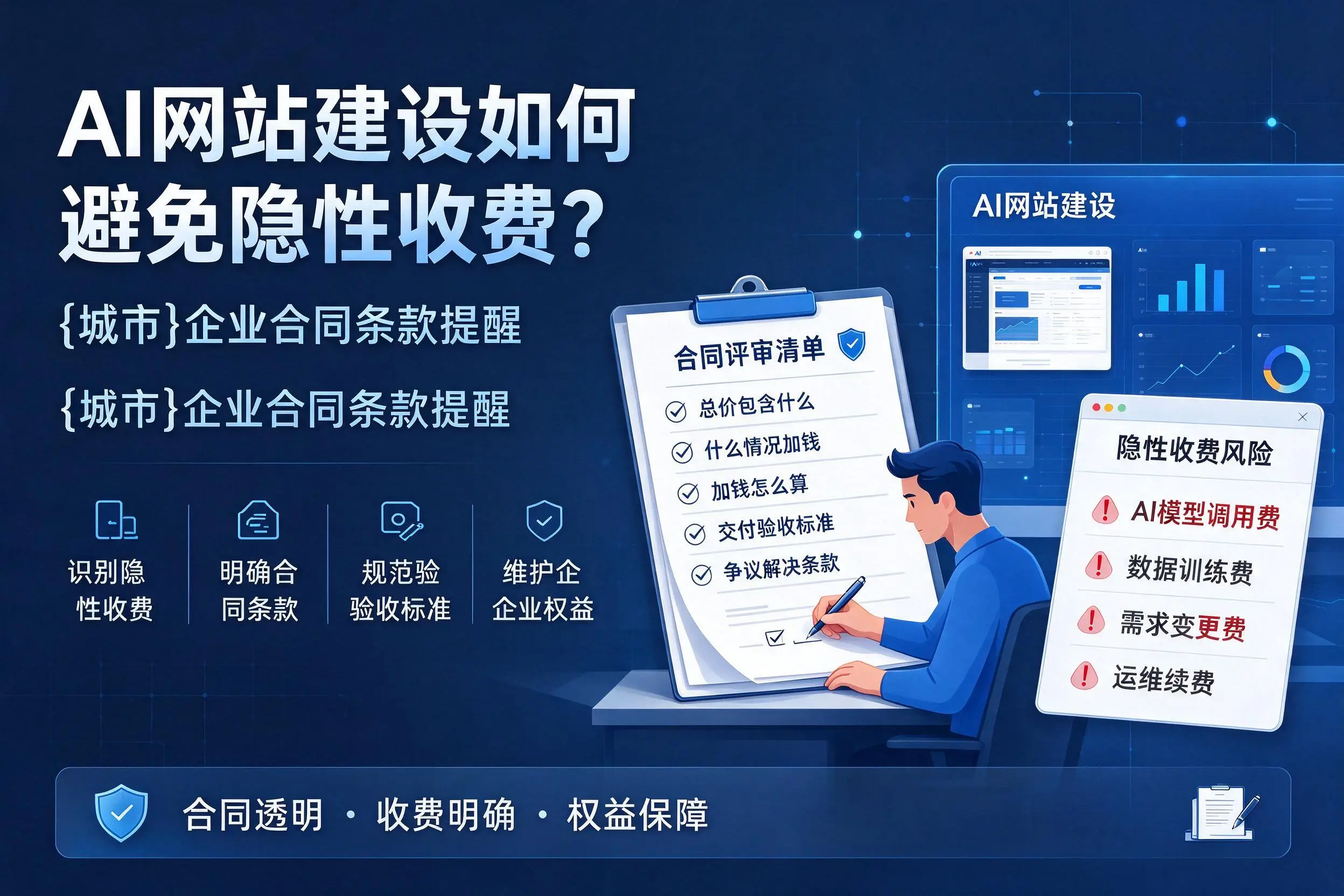 AI网站建设如何避免隐性收费？万宁企业合同条款提醒