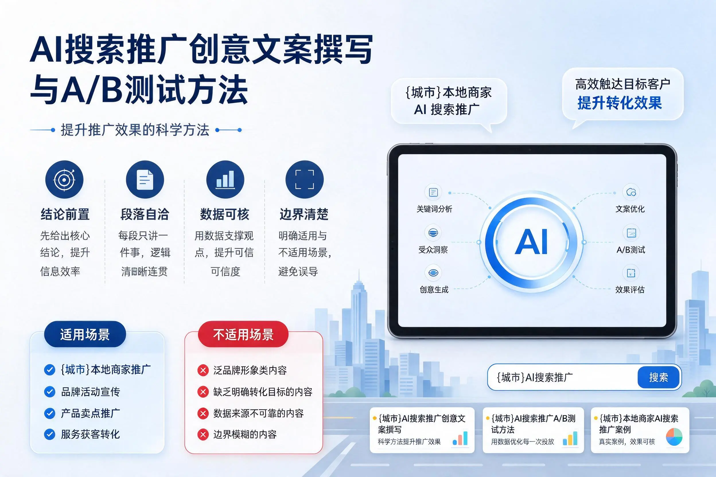 万宁AI搜索推广创意文案撰写与A/B测试方法